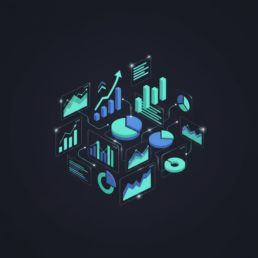 Analytics dashboard with charts and data visualizations
